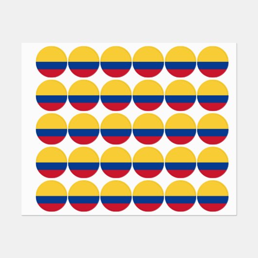Colombiaanse vlag labels (Vel)