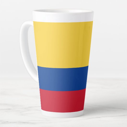 Colombiaanse vlag latte mok (Linkerhoek)