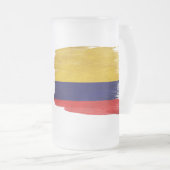 Colombiaanse vlag matglas bierpul (Voorkant rechts)