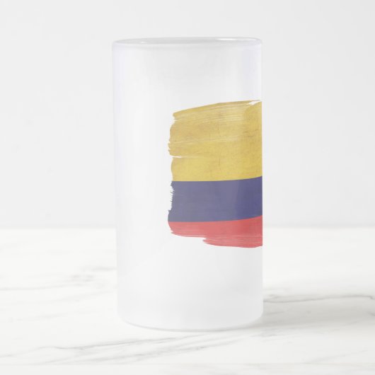 Colombiaanse vlag matglas bierpul (Center)