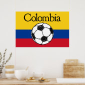 Colombiaanse vlag met Football Poster (Keuken)