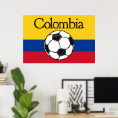 Colombiaanse vlag met Football Poster (Thuiskantoor)