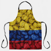 Colombiaanse vlag met koffie schort (Voorkant)