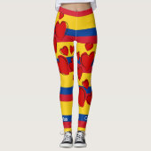 Colombiaanse vlag met rood hart leggings (Voorkant)