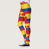 Colombiaanse vlag met rood hart leggings (Links)