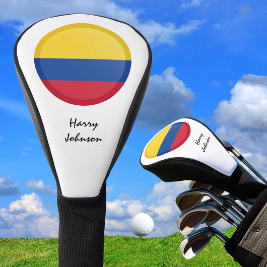 Colombiaanse Vlag & Monogrammed Golfclubs Hoesjes Golfheadcover