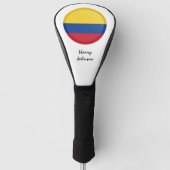 Colombiaanse Vlag & Monogrammed Golfclubs Hoesjes Golfheadcover (Voorkant)