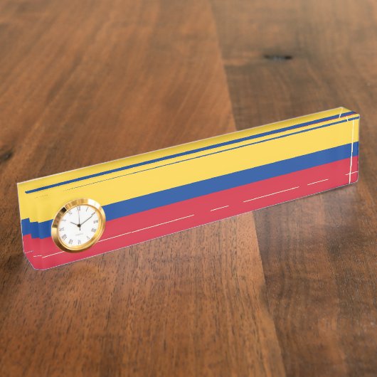 Colombiaanse vlag naambordje (Zijkant)