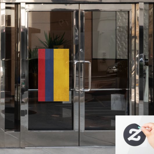 Colombiaanse vlag  ontwerp raamsticker (Kantoordeur)
