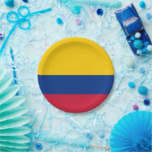 Colombiaanse vlag papieren bordje (Feest)