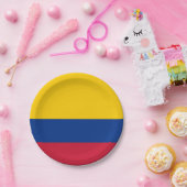 Colombiaanse vlag papieren bordje (Feest)