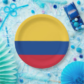Colombiaanse vlag papieren bordje (Feest)