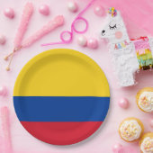 Colombiaanse vlag papieren bordje (Feest)