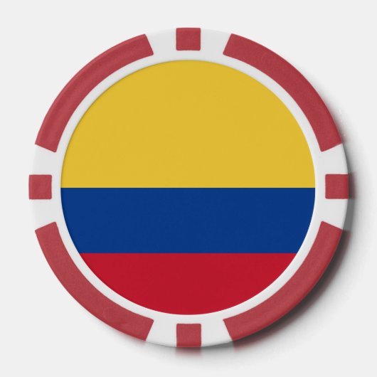 Colombiaanse vlag poker chips (Voorkant)