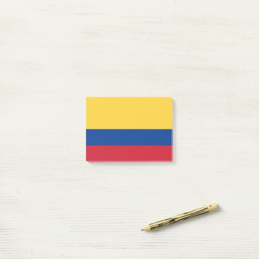 Colombiaanse vlag post-it® notes (Op bureau)