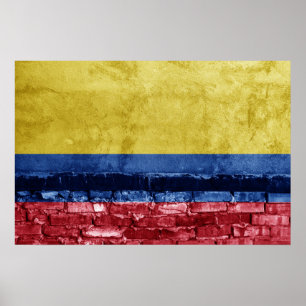 Colombiaanse vlag poster
