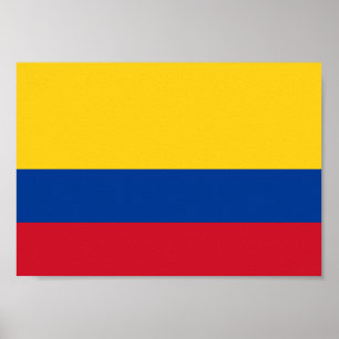 Colombiaanse vlag poster