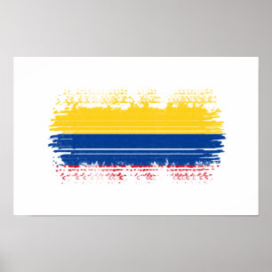 Colombiaanse vlag poster