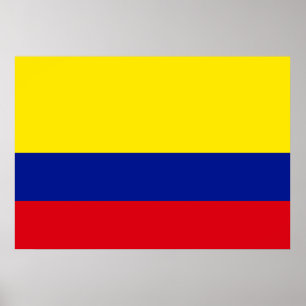 Colombiaanse vlag poster