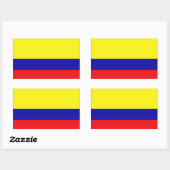 Colombiaanse vlag rechthoekige sticker (Vel)
