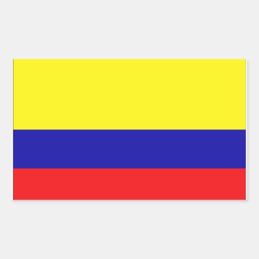 Colombiaanse vlag rechthoekige sticker (Voorkant)