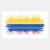 Colombiaanse vlag rechthoekige sticker (Voorkant)
