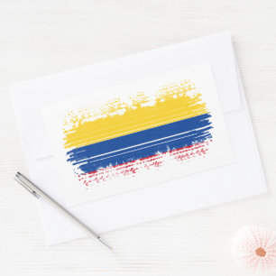 Colombiaanse vlag rechthoekige sticker