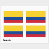 Colombiaanse vlag rechthoekige sticker (Vel)