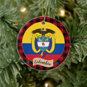 Colombiaanse vlag, Rode buffalo-pleister Keramisch Ornament