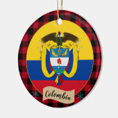 Colombiaanse vlag, Rode buffalo-pleister Keramisch Ornament (Links)