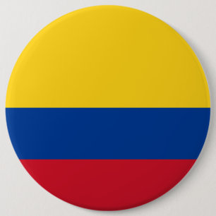 Colombiaanse vlag ronde button 6,0 cm