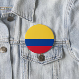 Colombiaanse vlag ronde button 7,6 cm