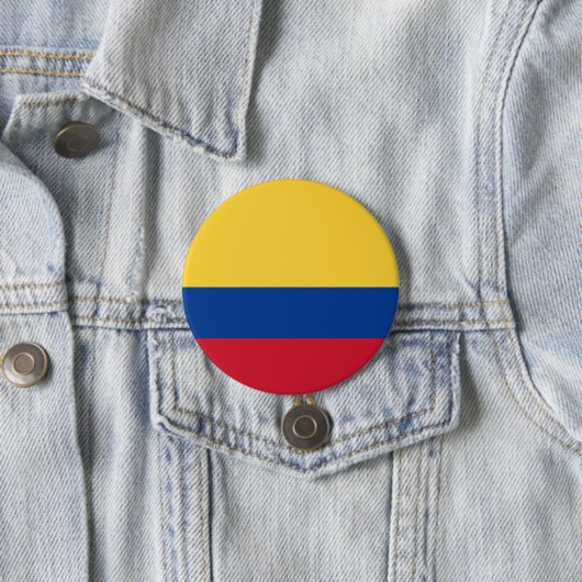 Colombiaanse vlag ronde button 7,6 cm (In situ)