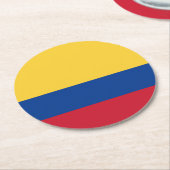 Colombiaanse vlag ronde kartonnen onderzetter (Gebogen)
