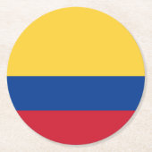 Colombiaanse vlag ronde kartonnen onderzetter (Voorkant)