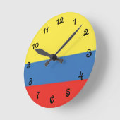 Colombiaanse vlag ronde klok (Hoek)