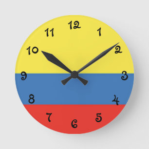 Colombiaanse vlag ronde klok