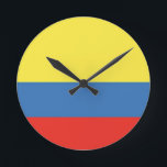 Colombiaanse vlag ronde klok<br><div class="desc">Steun uw land</div>