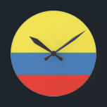 Colombiaanse vlag ronde klok<br><div class="desc">Steun uw land</div>