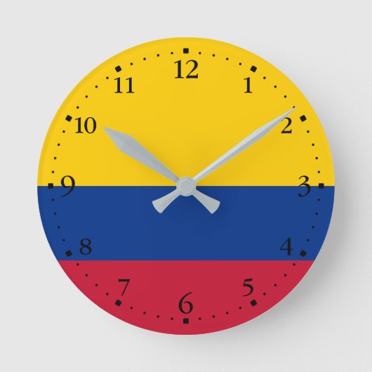 Colombiaanse vlag ronde klok (Voorkant)