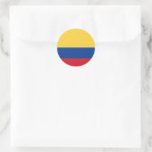 Colombiaanse vlag ronde sticker (Tas)