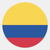 Colombiaanse vlag ronde sticker (Voorkant)