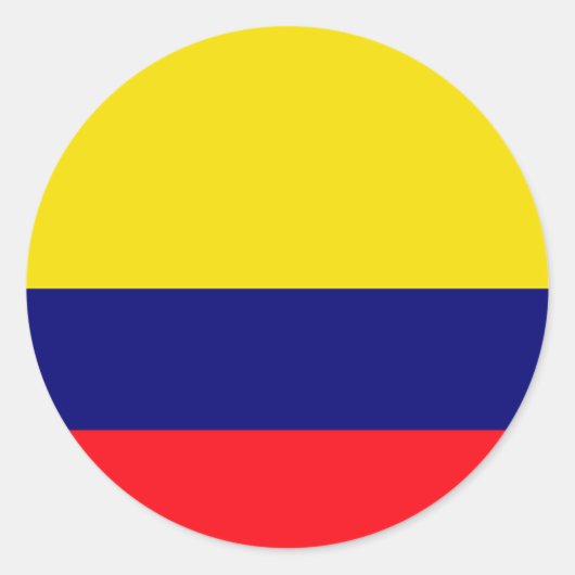 Colombiaanse vlag ronde sticker (Voorkant)