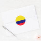 Colombiaanse vlag ronde sticker (Envelop)