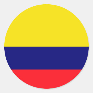Colombiaanse vlag ronde sticker