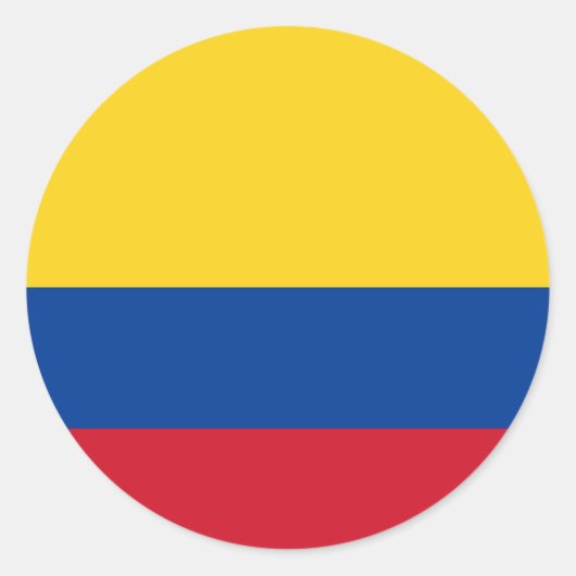 Colombiaanse vlag ronde sticker (Voorkant)