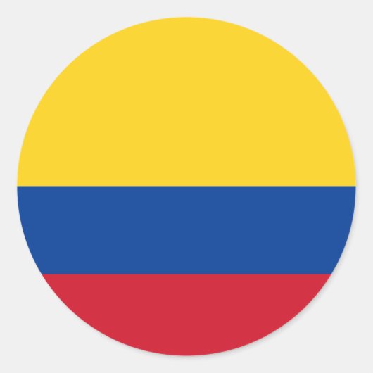 Colombiaanse vlag ronde sticker (Voorkant)