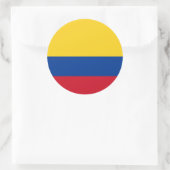 Colombiaanse vlag ronde sticker (Tas)
