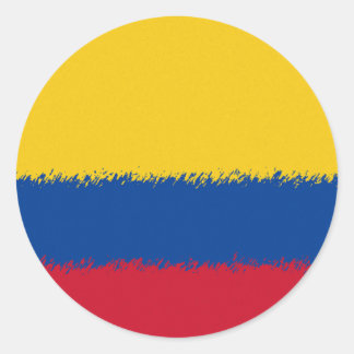 Colombiaanse vlag ronde sticker