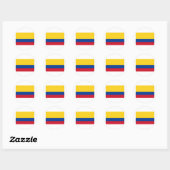 Colombiaanse vlag ronde sticker (Vel)